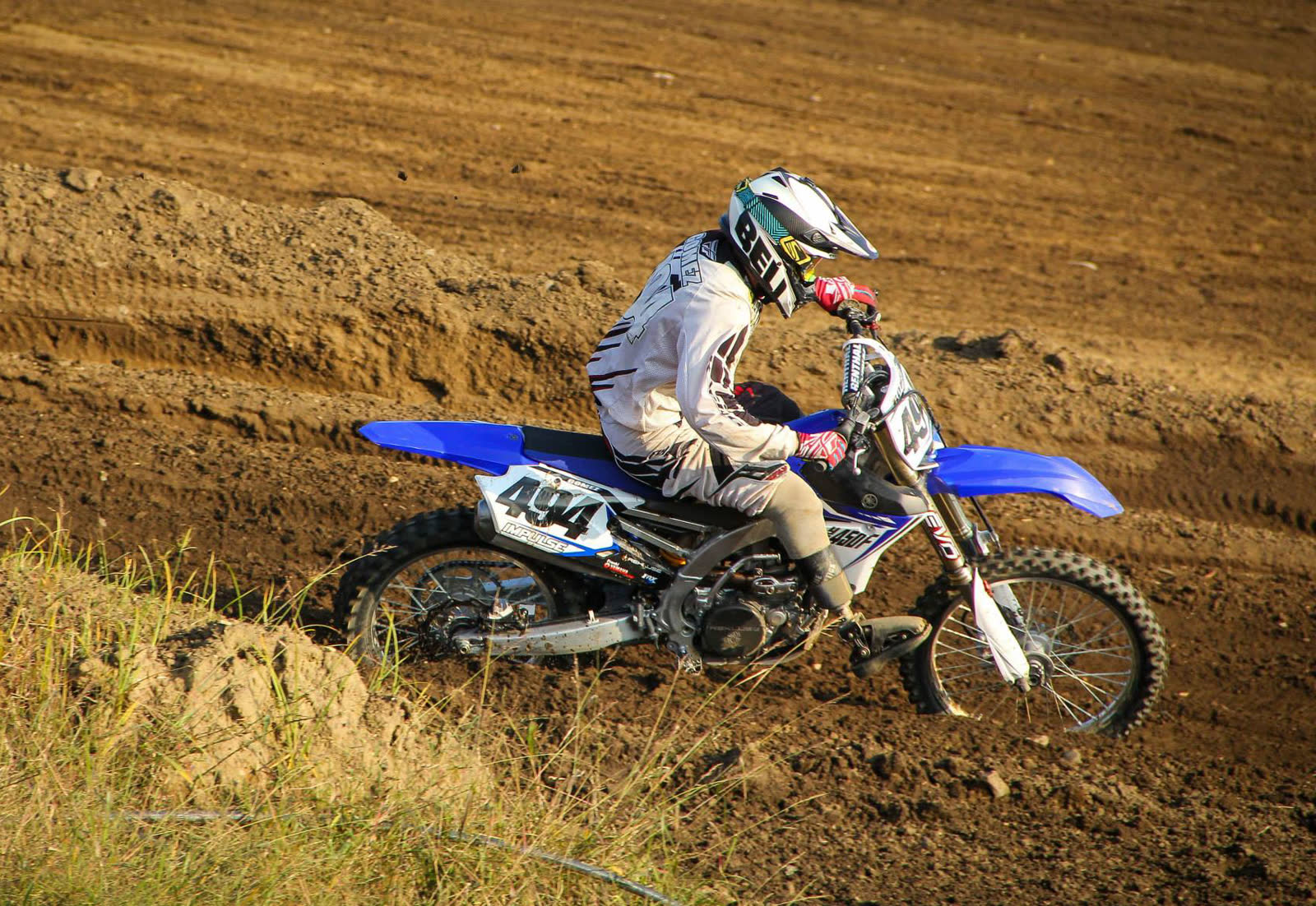 PODI client Max Gomez riding motocross on his custom prosthesis